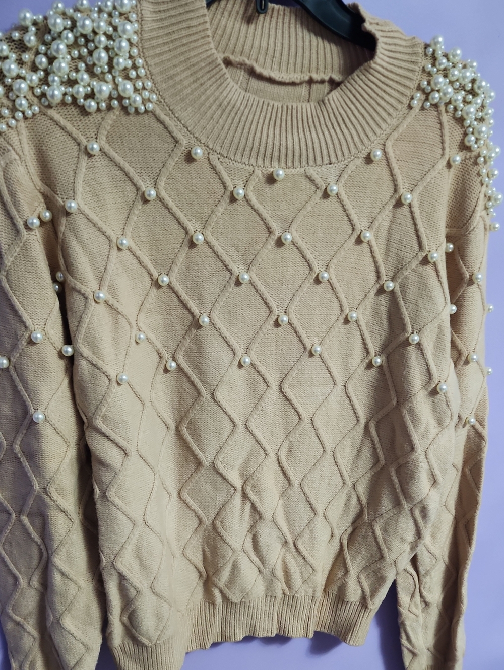 SHEIN Pearl Biege Sweater